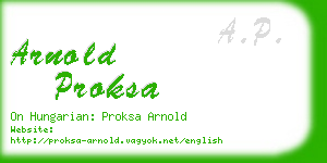 arnold proksa business card